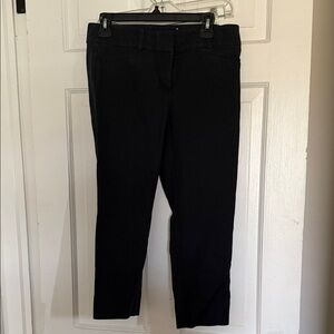 LOFT Black Cropped Slim Ankle Pants